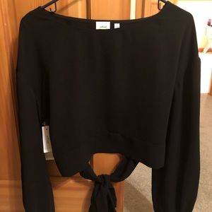 Wilfred Black Open Back Blouse